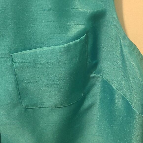 Ladies Size 10 Sleeveless Turquoise Blouse - Picture 6 of 10